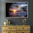 5D DIY Full Drill Diamond Painting Eyes Sea Cross Stitch Embroidery Craft