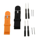 2Pcs Silicone Rubber Wrist Band Bandage Holder and Chrome Clasp For Garmin Fenix