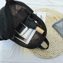 Women Large Capacity Lattice Backpack Preppy Nylon Shoulder School Bags