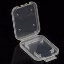 10x Transparent Standard SD SDHC Memory Card Case Holder Box Plastic Tack Supply