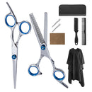 Pro 6" Thinning Shears Scissors Combs Hair Clips Hair Cutting Capes Set