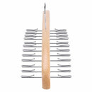 Wooden Necktie Tie Hanger Rack Scarf Organizer Holder with 24 Hooks for Hom W7R1