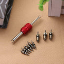 9pcs Air Conditioning Valve Cores+1pc Remover Tool A/C System Repair Kit A