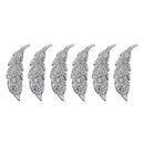 6pcs Leaf Patches Rhinestone Iron On Applique Patches Adhesive Stick Paste 19cm