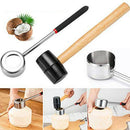Stainless Steel Coconut Shell Opener Puncher Tool Hammer Kit Kitchen Gadget