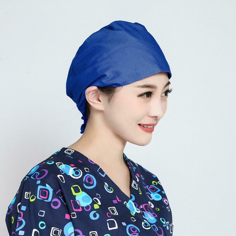 2x Scrub Cap Sweatband Elastic Chef Bouffant Work Hat Headgear Cap