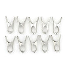 10Pcs Stainless Steel Clothes Pegs Metal Hanger Paper Photos Clip JR