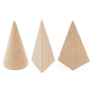 10Pcs Wooden Geometric Solids Shape Learning Resources Cognitive Toys With Bag