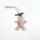 1 Set 6Pcs Christmas Tree Decorations Ornaments Hemp Rope Wooden Printing O H6J1