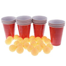 Crazy Fun Game   Pong Beer Balls Set Includes 24 Cups+24 Balls, Compact Plastic