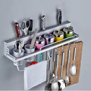 Wall Mounted Pot Pan Rack Multifunctional Kitchen Bookshelf Storage Rack wi O7L9