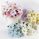 Artificial Silk  Flower Bouquet 5 Stems 10 Heads, 33cm/12.99''-Blue