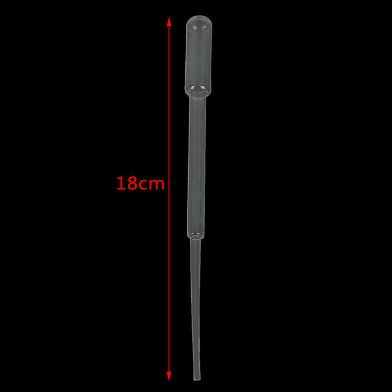 100PCS 3ML Transparent Pipettes Disposable Plastic Eye Dropper Transfer Pipe  Nw
