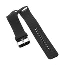Black + White Sport Silicone Watch Band Wrist Strap with Buckle For Polar A360