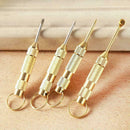 5XPortable Easy Carry Outdoor CampingBrassToothpick Multi-functional Ear To I2G8