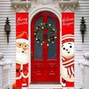 Cartoon Christmas Decorations Old Man Couplet Door Hanging Layout Flag