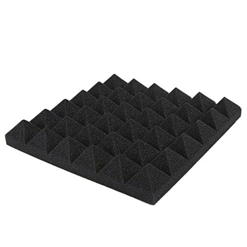 6 Piece Charcoal Acoustic Panel Studio Foam Wedge Fireproof Insulation Line