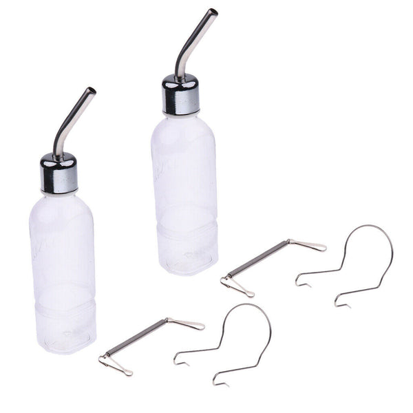 2pcs Pet Dog Hamster Hanging Bottle Auto Feeder Water Dispenser