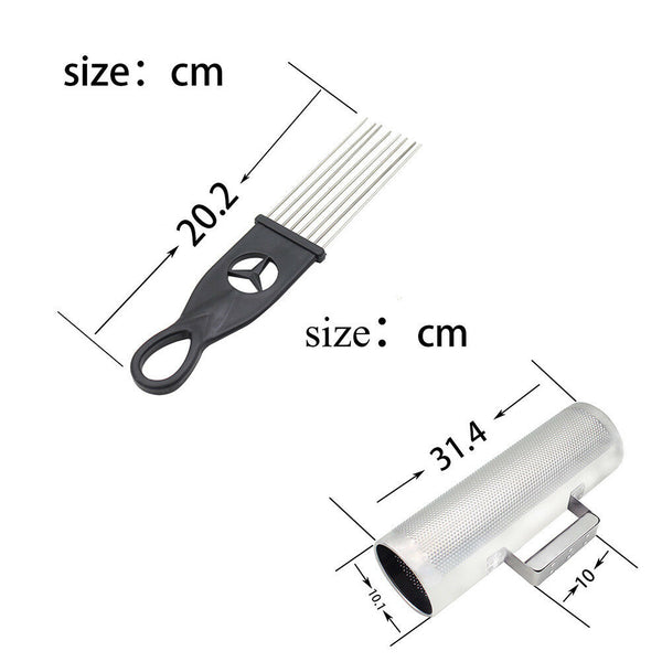 Stainless Steel Guiro with Scraper Percussion Instrument Musical TraininO`US
