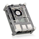 Acrylic Development Board Clear Case Box for Raspberry Pi 4B w/ Cooling Fan
