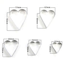 5pcs/set Heart Shape Cookie Cutter Cake Decorating Tools Fondant Fondant Can Gw