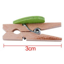 Mini Love Heart Shape Wooden Clips Message Photo Holder Album Card Paper Pe W9V8