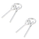 2Pcs Aluminum Alloy Lightweight Ring & Pin Camping Tent Pole Awning Repair