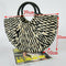 New Women round bucket semicircle straw bag handmade net color woven basket U1D9