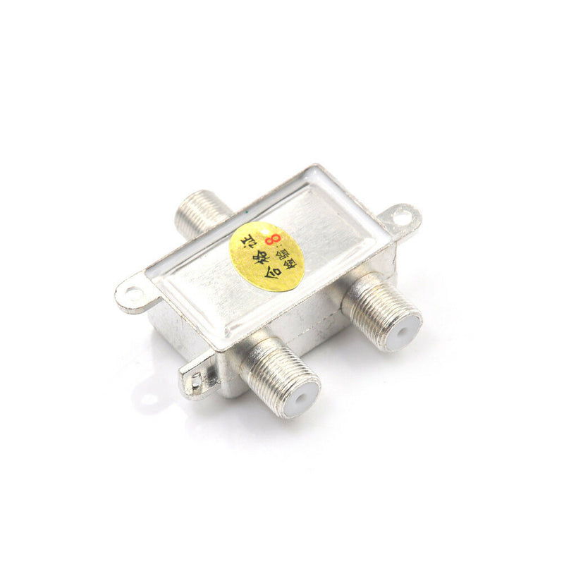 2 Way Coax Cable Splitter Coaxial Cable TV Antenna Satellite Signal Split BPO TO