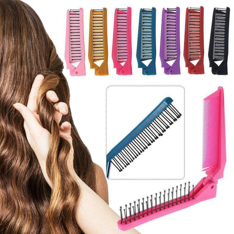 Foldable Anti-Static Travel Hair Comb Brush Massage Hair Comb Styling NEW