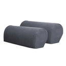 2x Polyester Sofa Armchair Armrest Slipcovers Anti-slip Couch Armrest Covers