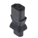 IEC320-C13 male to C8 female PDU UPS power adapter extension travel safe blac ES