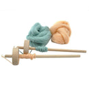 Drop Spindle Top Whorl Yarn Spin Hand Carved Wooden Tool Gift For Beginners Q4K6