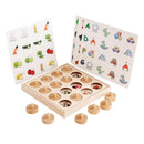 Wooden Memory Match Chess Game Kids Puzzle Montessori Educational Toys