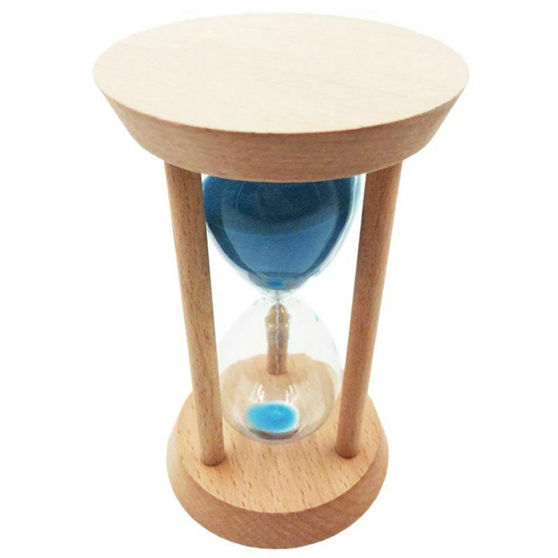 Blue hourglass wooden frame -15 minutes W7H3