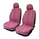 Universal Stripe Colorful 4pc Front Seat Detachable Covers Protectors ...