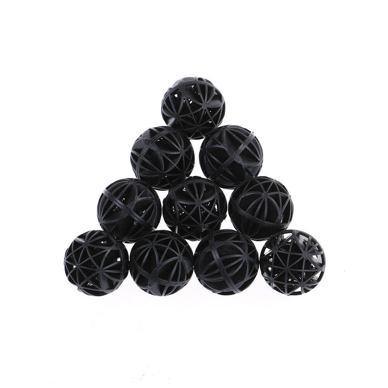 10Pcs 26mm Bio Balls Bag Filter Media Wet/Dry Koi Fish Pond Reef Aquarium FT
