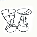 2-Piece French Fry Stand Cone Basket Holder For Fries Fish And Chips And Ap