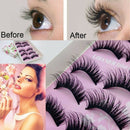 5Pairs False Eyelashes Natural Black Eye Lashes Extension Pro Makeup Long Curl
