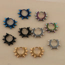 10 Pieces Stainless Steel Spike Hoop Earrings For Men Huggie Ear Piercings