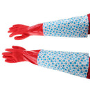 Household Velvet Long Sleeves Gloves Kitchen Cleaning Dish Washing Gloves