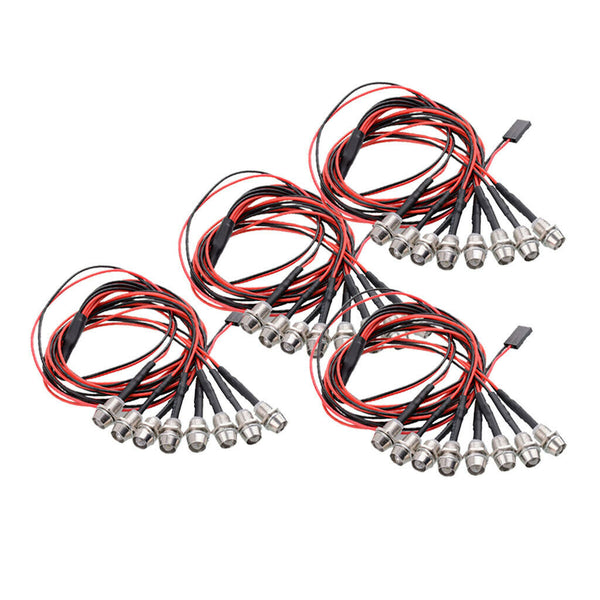 40pcs Upgrade LED Lights Headlights Taillight 8 LED For 1/12 1/16 RC Car