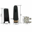 Black Plastic B Flat Clarinet Mouthpiece & Cap Clamp Woodwind Instruments J8T4