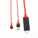 For i Phone Screen To TV Cable HDMI 1080p IOS Adapter USB Charger Converter 2M