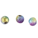 500PCs Multicolor Frosted Acrylic Spacer Beads 6mm -Jewellery Making Findin V5J6