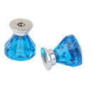 Diamond Design Drawer Knobs Kitchen Dresser Cupboard Furniture Door Blue