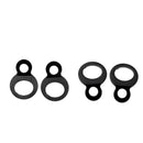 4 PIECES TIE DOWN STRAP RING MOTORCYCLE DIRTBIKE STREET ATV UTV (BLACK)