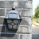 Retro Hex LED Solar Lamp Dynamic Falme IP65 Outdoor Path Ground Wall Light