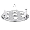 2pcs Stackable Stainless Steel Steamed Egg Rack Trivet For Egg Holder Or Eg S6M4