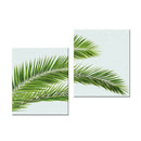2x Palm Tree Leaves Canvas Posters Minimalist Painting Wall Background Decor